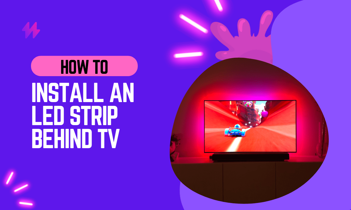How to install LED lights behind TV