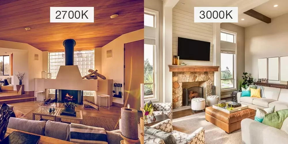 2700K vs 3000K Living Room