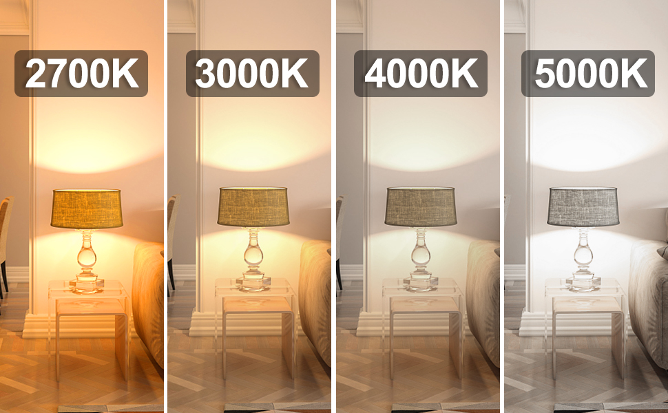 2700K vs 3000K vs 4000K vs 5000K