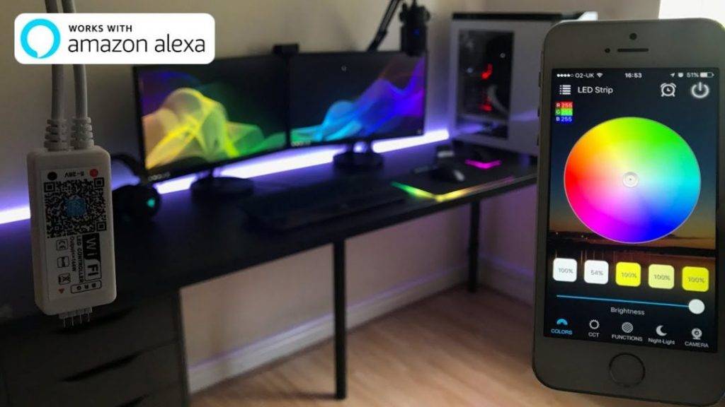 Connect LED Lights to Phone with Amazon Alexa