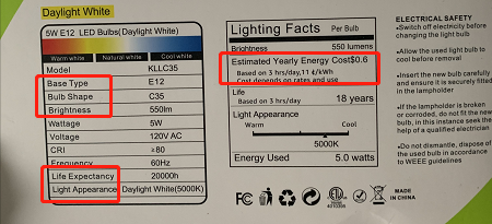 How to Read Bulb Base Type and Size